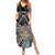 Polynesian Pitbull Summer Maxi Dress Polynesian Pattern And Pitbull TS04 Women Black - Polynesian Pride