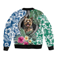 Polynesian Yorkshire Terrier Bomber Jacket Polynesian Pattern And Yorkshire Terrier TS04 - Polynesian Pride