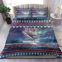Tonga Christmas Bedding Set with Singing Whale Ocean Scene National Coat of Arms TS04 - Polynesian Pride