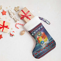 Tonga Christmas Stocking with Singing Whale Ocean Scene National Coat of Arms TS04 - Polynesian Pride