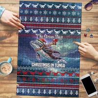 Tonga Christmas Puzzle with Singing Whale Ocean Scene National Coat of Arms TS04 Multicolor - Polynesian Pride