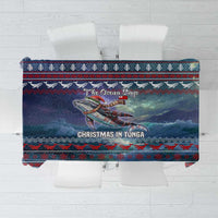 Tonga Christmas Tablecloth with Singing Whale Ocean Scene National Coat of Arms TS04 Multicolor - Polynesian Pride