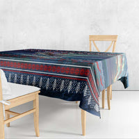 Tonga Christmas Tablecloth with Singing Whale Ocean Scene National Coat of Arms TS04 - Polynesian Pride