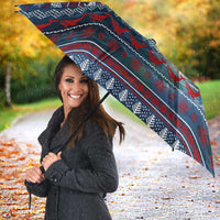 Tonga Christmas Umbrella with Singing Whale Ocean Scene National Coat of Arms TS04 - Polynesian Pride
