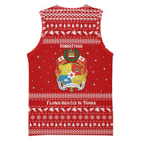 Tonga Christmas Basketball Jersey with Sea Turtle Coral Reef Design Snowflake Pattern and National Emblem TS04 - Polynesian Pride