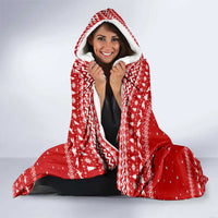 Tonga Christmas Hooded Blanket with Sea Turtle Coral Reef Design Snowflake Pattern and National Emblem TS04 - Polynesian Pride