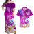 Hawaii Plumeria Flower Couples Matching Off Shoulder Maxi Dress and Hawaiian Shirt Plumeria FLowers And Polynesian Pattern TS04 Gradient - Polynesian Pride