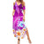 Hawaii Plumeria Flower Summer Maxi Dress Plumeria FLowers And Polynesian Pattern TS04 Women Gradient - Polynesian Pride