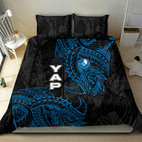 Yap Island Tribal Heritage Bedding Set Micronesian Polynesian Tattoo Pattern Blue Black Cultural Art TS04 - Polynesian Pride