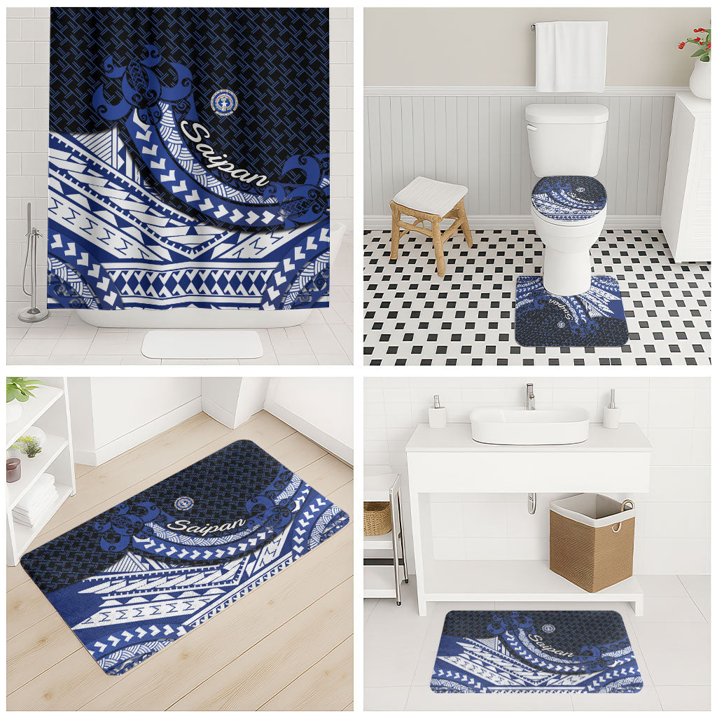 Northern Mariana Islands Saipan Bathroom Set Polynesian Tribal Pattern - Commonwealth Seal Art TS04 - Polynesian Pride