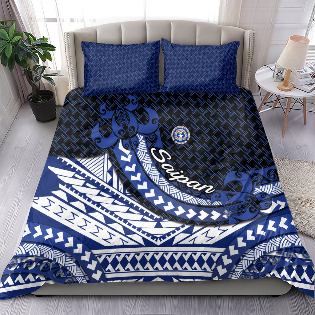 Northern Mariana Islands Saipan Bedding Set Polynesian Tribal Pattern - Commonwealth Seal Art TS04 - Polynesian Pride