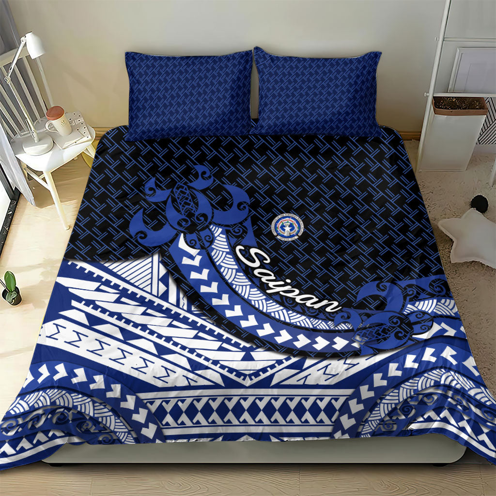 Northern Mariana Islands Saipan Bedding Set Polynesian Tribal Pattern - Commonwealth Seal Art TS04 - Polynesian Pride