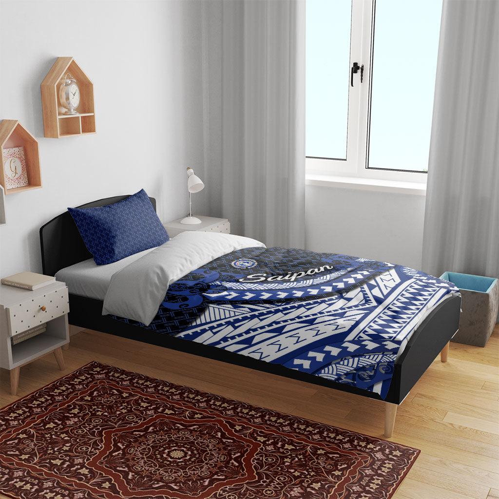 Northern Mariana Islands Saipan Bedding Set Polynesian Tribal Pattern - Commonwealth Seal Art TS04 - Polynesian Pride