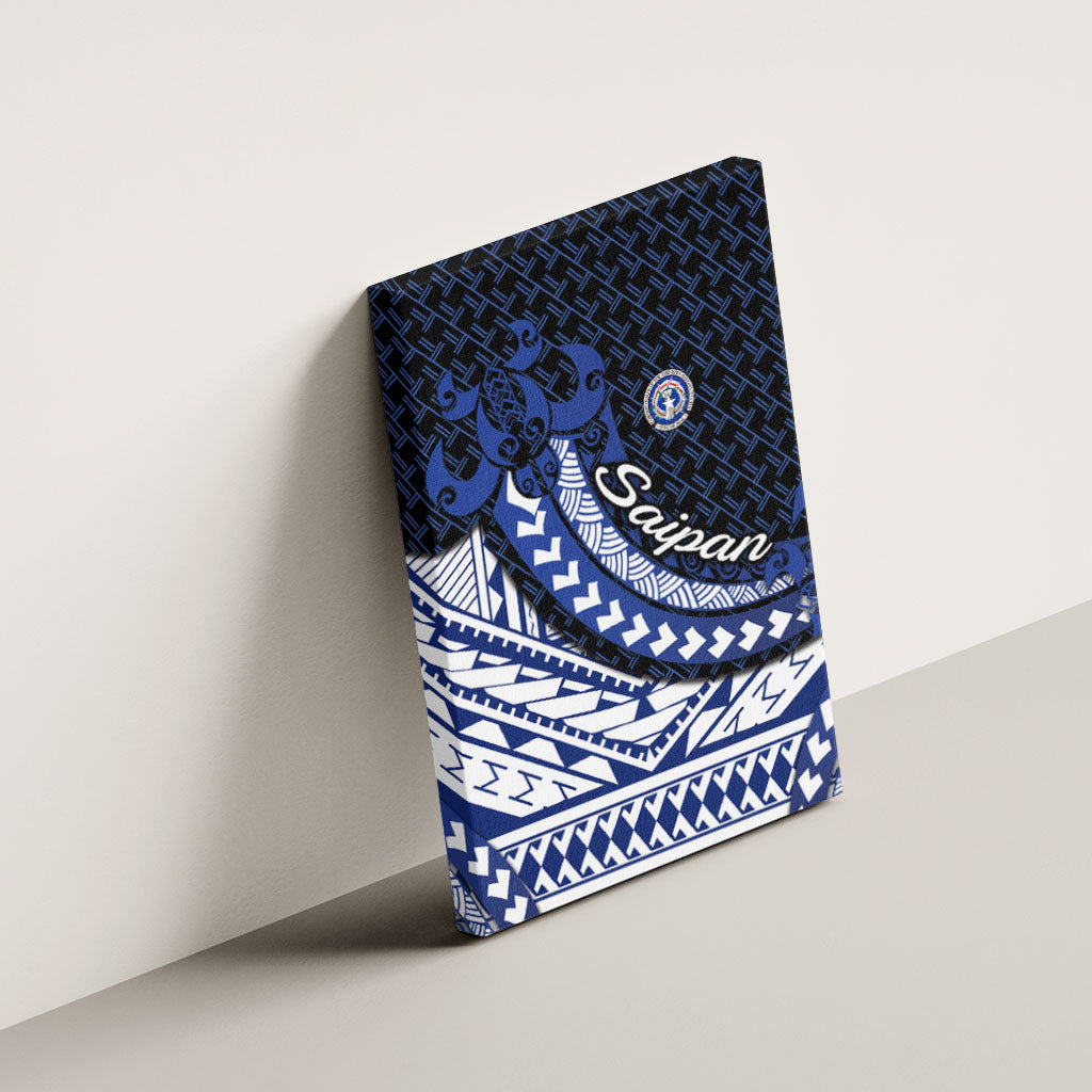 Northern Mariana Islands Saipan Canvas Wall Art Polynesian Tribal Pattern - Commonwealth Seal Art TS04 - Polynesian Pride
