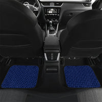Northern Mariana Islands Saipan Car Mats Polynesian Tribal Pattern - Commonwealth Seal Art TS04 Set 2pcs - Back Blue White - Polynesian Pride