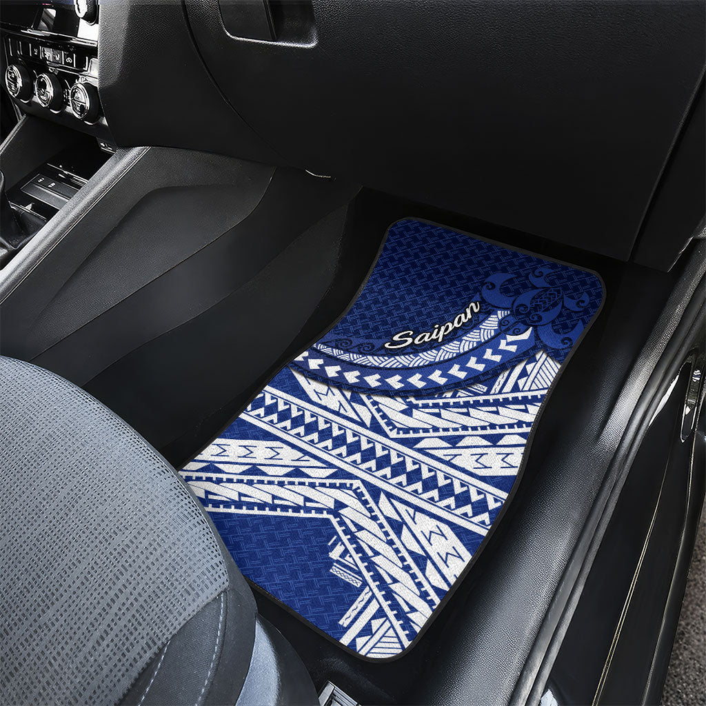 Northern Mariana Islands Saipan Car Mats Polynesian Tribal Pattern - Commonwealth Seal Art TS04 - Polynesian Pride