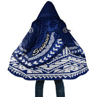 Northern Mariana Islands Saipan Cloak Polynesian Tribal Pattern - Commonwealth Seal Art TS04 Unisex Blue White - Polynesian Pride