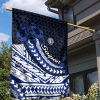 Northern Mariana Islands Saipan Garden Flag Polynesian Tribal Pattern - Commonwealth Seal Art TS04 - Polynesian Pride
