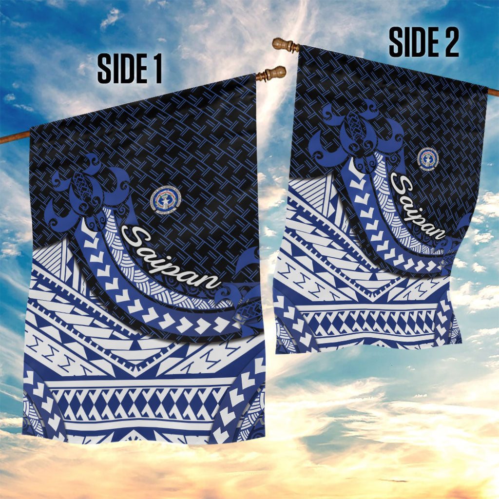 Northern Mariana Islands Saipan Garden Flag Polynesian Tribal Pattern - Commonwealth Seal Art TS04 - Polynesian Pride