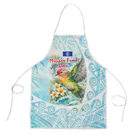 Saipan CMNI Apron Polynesian Northern Mariana Islands Fruit Dove Watercolor TS04 Blue White - Polynesian Pride