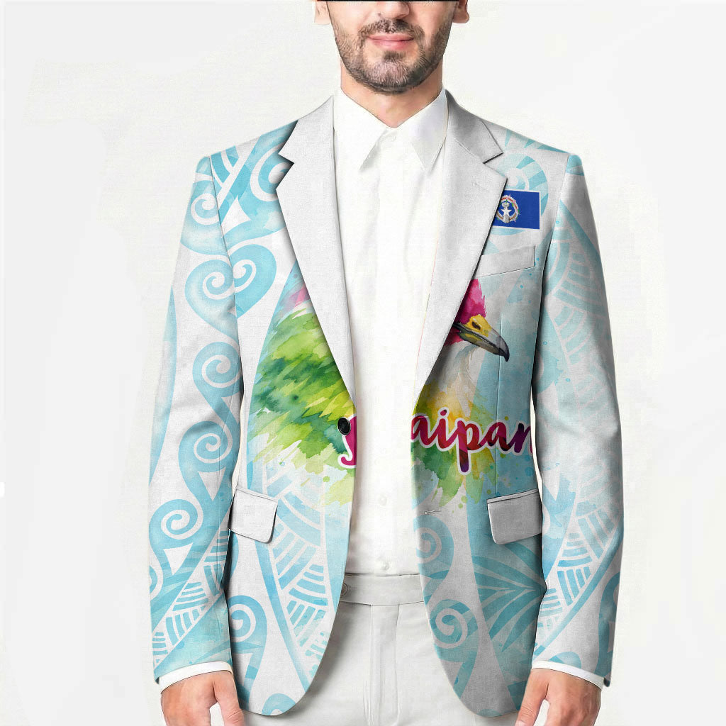 Saipan CMNI Blazer Polynesian Northern Mariana Islands Fruit Dove Watercolor TS04 - Polynesian Pride