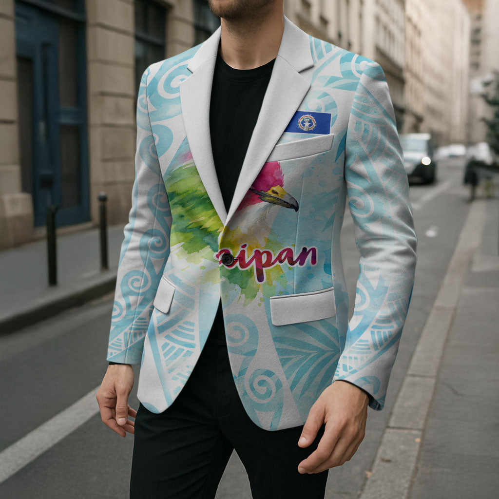 Saipan CMNI Blazer Polynesian Northern Mariana Islands Fruit Dove Watercolor TS04 - Polynesian Pride