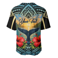 Personalized Masefau American Samoa Whale Baseball Jersey Polynesian Tribal Pattern Tropical Hibiscus TS04 - Polynesian Pride