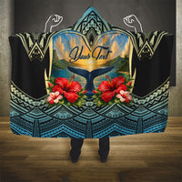 Personalized Masefau American Samoa Whale Hooded Blanket Polynesian Tribal Pattern Tropical Hibiscus TS04 - Polynesian Pride
