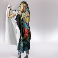 Personalized Masefau American Samoa Whale Hooded Blanket Polynesian Tribal Pattern Tropical Hibiscus TS04 - Polynesian Pride