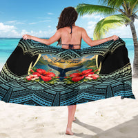 Personalized Masefau American Samoa Whale Sarong Polynesian Tribal Pattern Tropical Hibiscus TS04 - Polynesian Pride