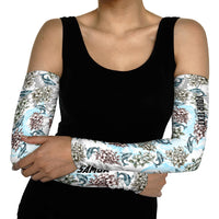 Personalized Masefau American Samoa Arm Sleeves Vintage Whale Hibiscus Ocean Waves TS04 - Polynesian Pride