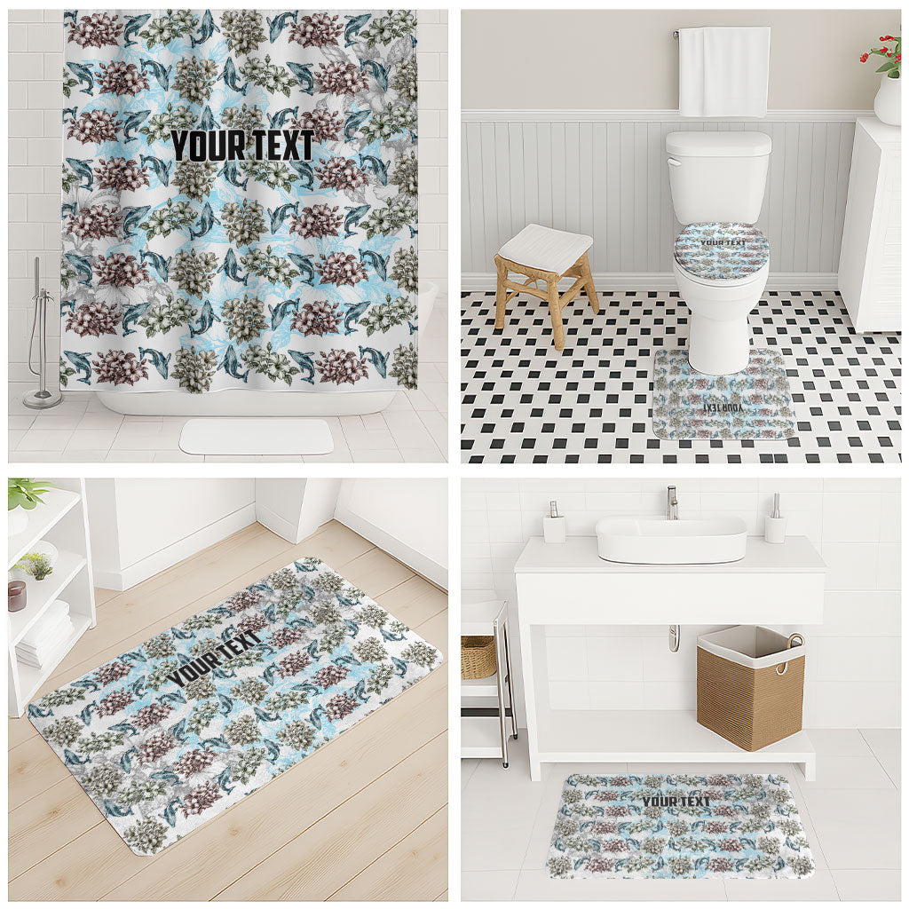 Personalized Masefau American Samoa Bathroom Set Vintage Whale Hibiscus Ocean Waves TS04 - Polynesian Pride