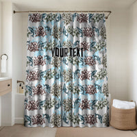 Personalized Masefau American Samoa Bathroom Set Vintage Whale Hibiscus Ocean Waves TS04 Shower Curtain Only White Blue - Polynesian Pride