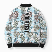 Personalized Masefau American Samoa Bomber Puffer Jacket Vintage Whale Hibiscus Ocean Waves TS04 - Polynesian Pride