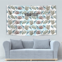 Personalized Masefau American Samoa Tapestry Vintage Whale Hibiscus Ocean Waves TS04 - Polynesian Pride