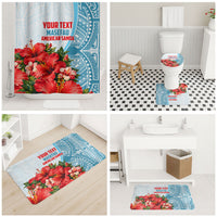 Personalized American Samoa Masefau Bathroom Set Hibiscus Tropical Floral Whale Polynesian Tribal Pattern TS04 - Polynesian Pride