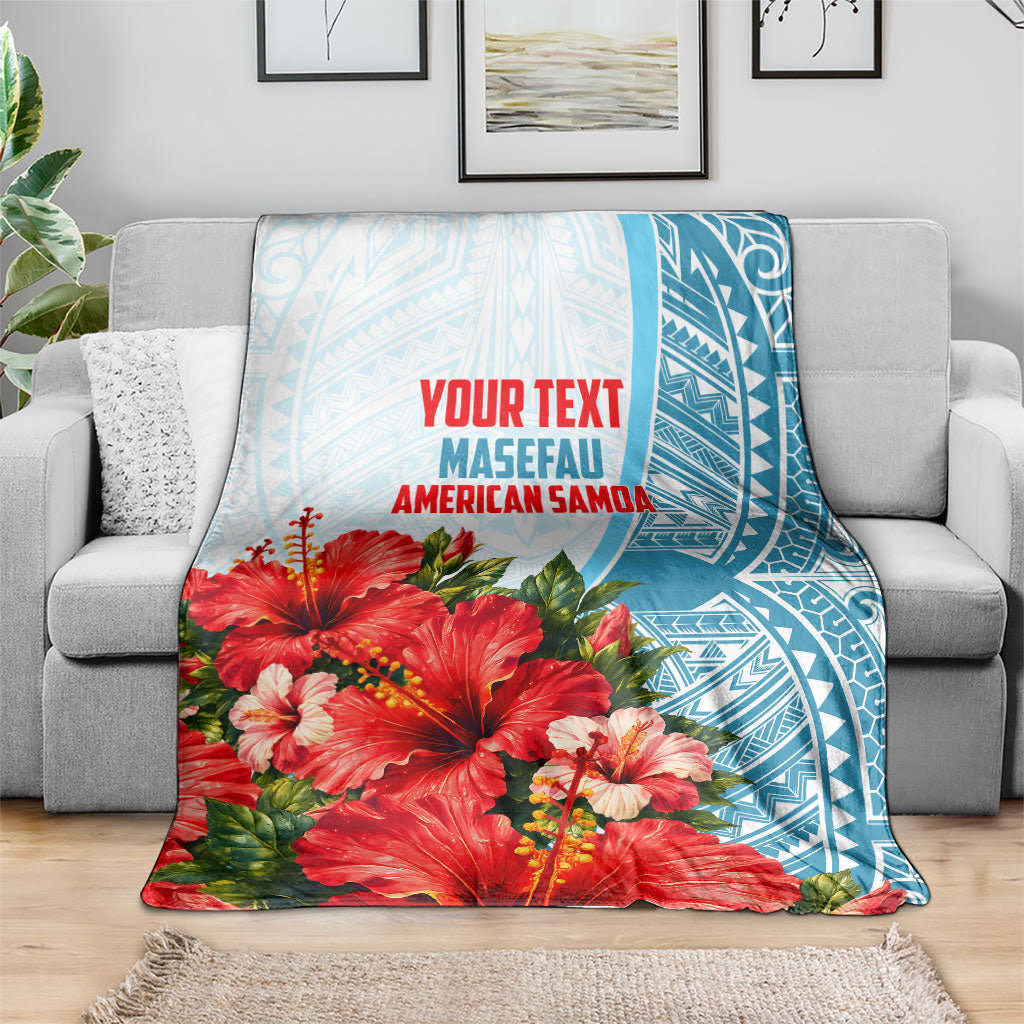 Personalized American Samoa Masefau Blanket Hibiscus Tropical Floral Whale Polynesian Tribal Pattern TS04 - Polynesian Pride