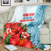 Personalized American Samoa Masefau Blanket Hibiscus Tropical Floral Whale Polynesian Tribal Pattern TS04 - Polynesian Pride