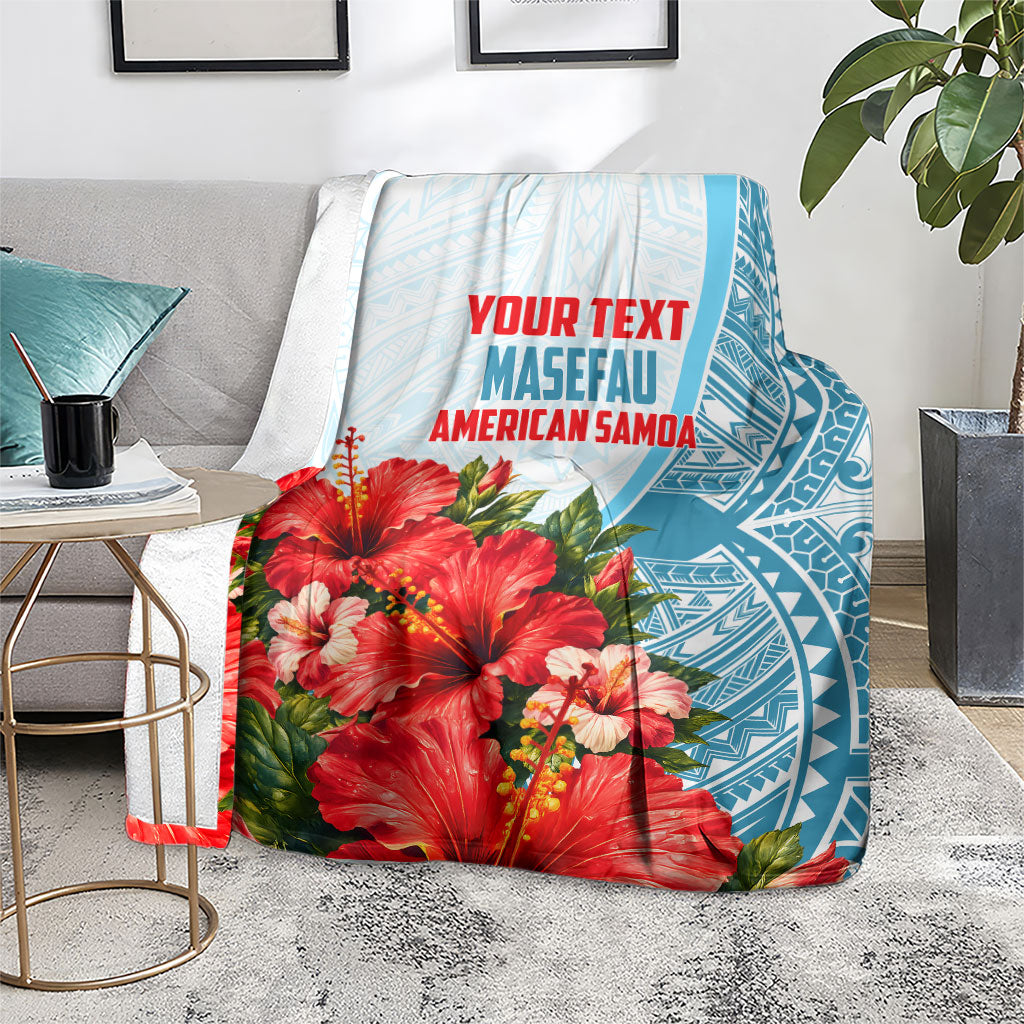 Personalized American Samoa Masefau Blanket Hibiscus Tropical Floral Whale Polynesian Tribal Pattern TS04 - Polynesian Pride
