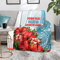 Personalized American Samoa Masefau Blanket Hibiscus Tropical Floral Whale Polynesian Tribal Pattern TS04 - Polynesian Pride