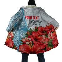 Personalized American Samoa Masefau Cloak Hibiscus Tropical Floral Whale Polynesian Tribal Pattern TS04 - Polynesian Pride