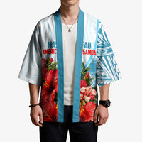Personalized American Samoa Masefau Kimono Hibiscus Tropical Floral Whale Polynesian Tribal Pattern TS04 - Polynesian Pride