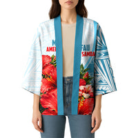Personalized American Samoa Masefau Kimono Hibiscus Tropical Floral Whale Polynesian Tribal Pattern TS04 - Polynesian Pride