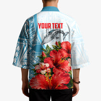 Personalized American Samoa Masefau Kimono Hibiscus Tropical Floral Whale Polynesian Tribal Pattern TS04 - Polynesian Pride