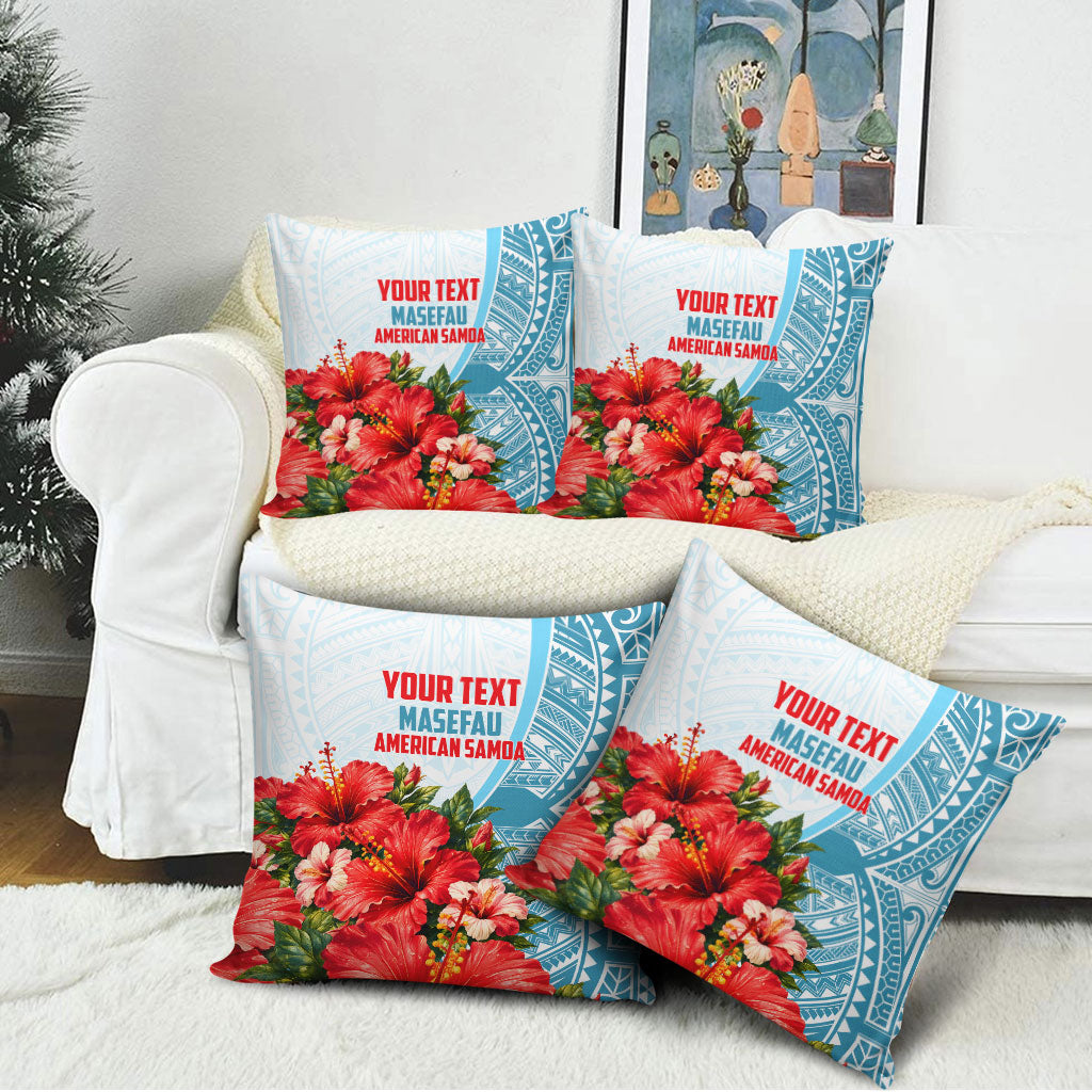 Personalized American Samoa Masefau Pillow Cover Hibiscus Tropical Floral Whale Polynesian Tribal Pattern TS04 - Polynesian Pride