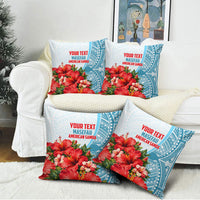 Personalized American Samoa Masefau Pillow Cover Hibiscus Tropical Floral Whale Polynesian Tribal Pattern TS04 - Polynesian Pride