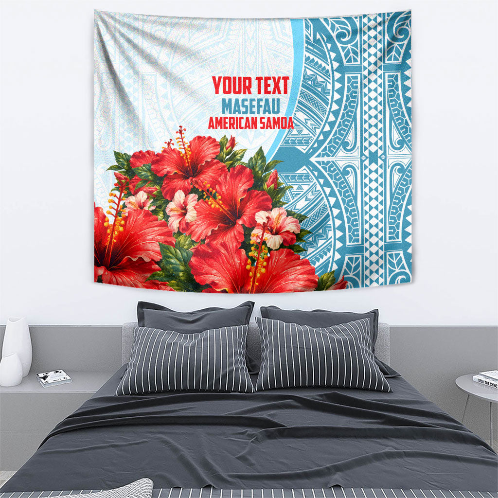 Personalized American Samoa Masefau Tapestry Hibiscus Tropical Floral Whale Polynesian Tribal Pattern TS04 - Polynesian Pride