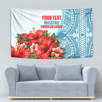 Personalized American Samoa Masefau Tapestry Hibiscus Tropical Floral Whale Polynesian Tribal Pattern TS04 - Polynesian Pride