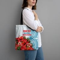 Personalized American Samoa Masefau Tote Bag Hibiscus Tropical Floral Whale Polynesian Tribal Pattern TS04 - Polynesian Pride