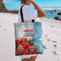 Personalized American Samoa Masefau Tote Bag Hibiscus Tropical Floral Whale Polynesian Tribal Pattern TS04 - Polynesian Pride